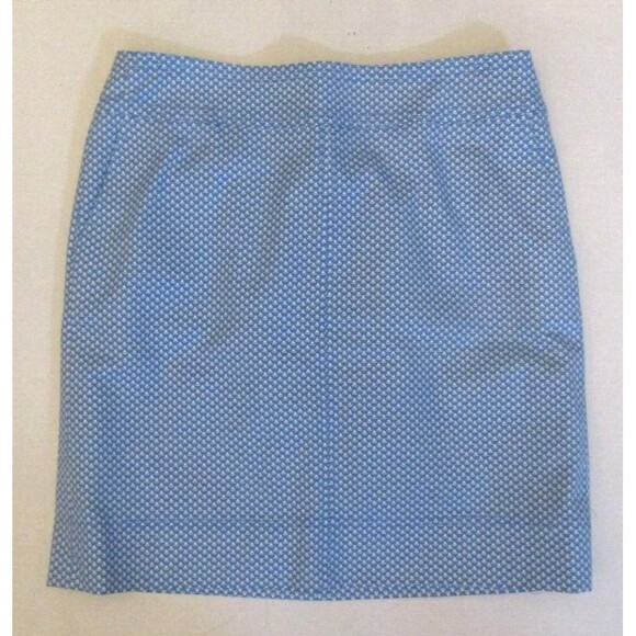 Talbots Dresses & Skirts - Talbots Pencil Skirt Blue Linen Mini Straight Lined Womens Size 10
